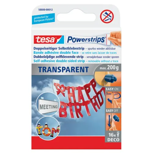 Solution de fixation, maxi 0,2 kg, transparent - Tesa 