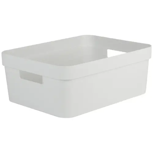 Boîte de rangement STONE, 12 litres, PP, blanc - Eda Fontaine