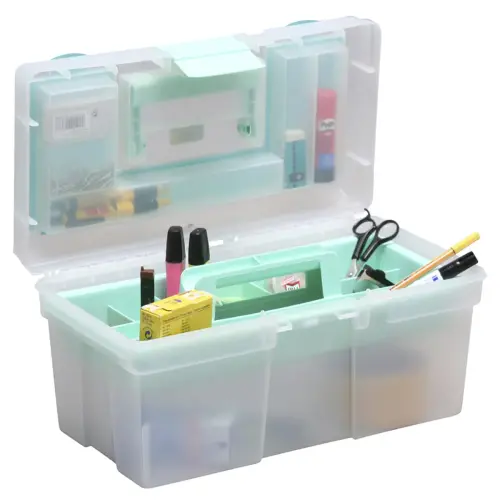 Boîte de rangement McPlus Clear 16, PP, rouge - Allit