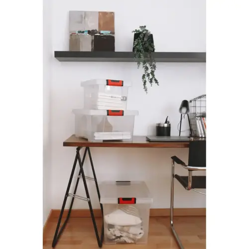 Boîte de rangement CLiPSTOCK, 5 litres, PP, transparent - Eda Fontaine