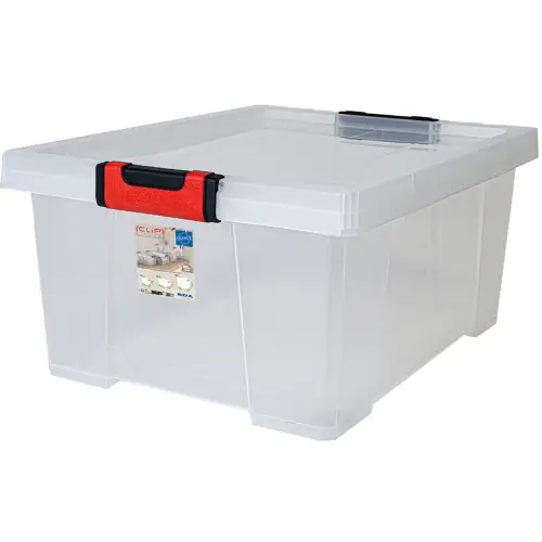 Boîte de rangement CLiPSTOCK, 5 litres, PP, transparent - Eda Fontaine