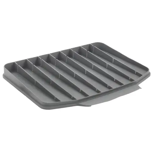 Tapis d'&eacute;gouttage Gravity-Duo, caoutchouc, gris - Metaltex 