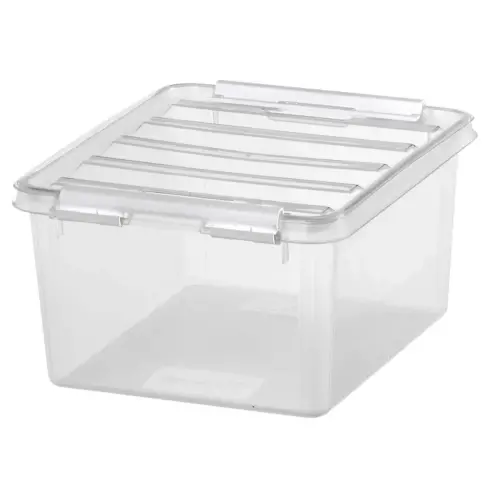 Boîte de rangement CLASSIC 2 L, clips noirs - Smartstore