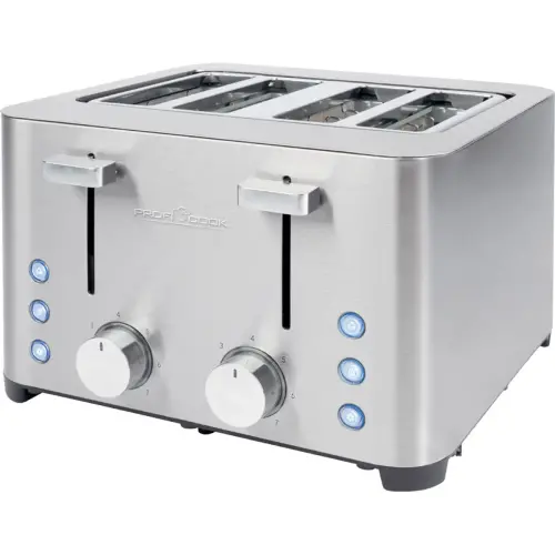 Grille-pain 4 tranches PC-TA 1252, acier inox - Profi Cook 
