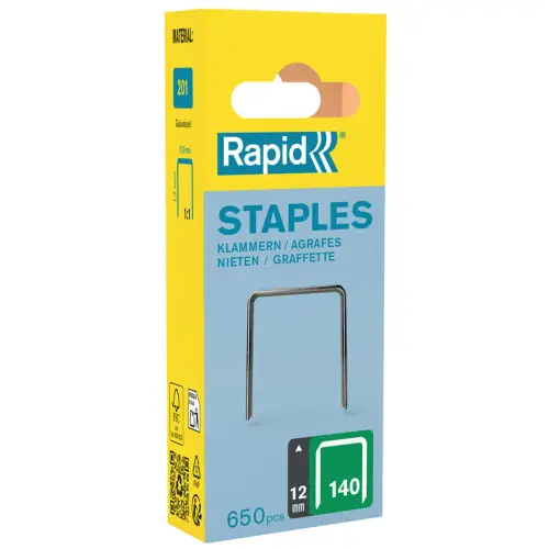 Agrafes fil plat n140, 14 mm, petit paquet - Rapid Tools