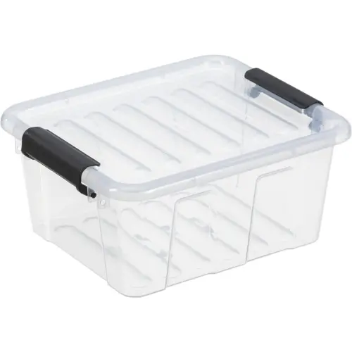 Boîte de rangement HOME BOX, 2 L, gris translucide - Plast Team