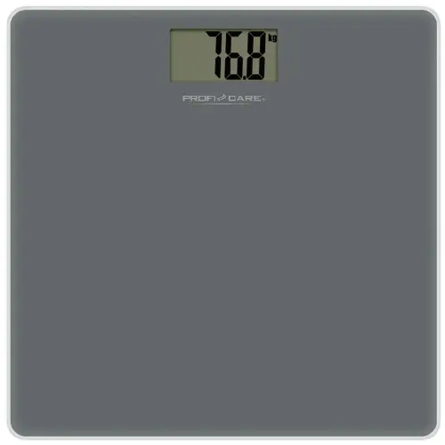 P&egrave;se-personne digital en verre PC-PW 3122, gris - Profi Care 