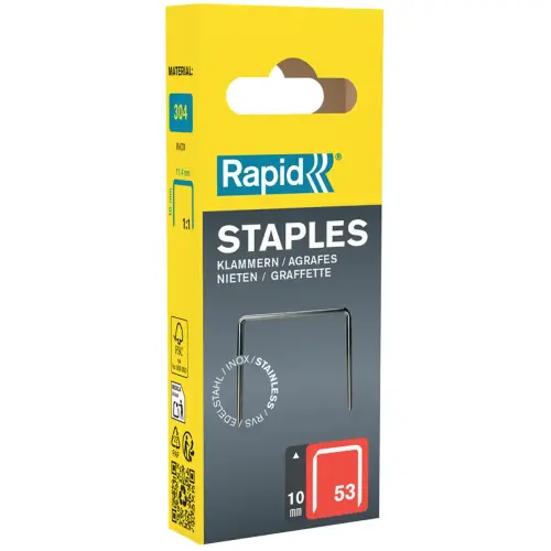 Agrafes fil fin n53, 6 mm, petit paquet - Rapid Tools