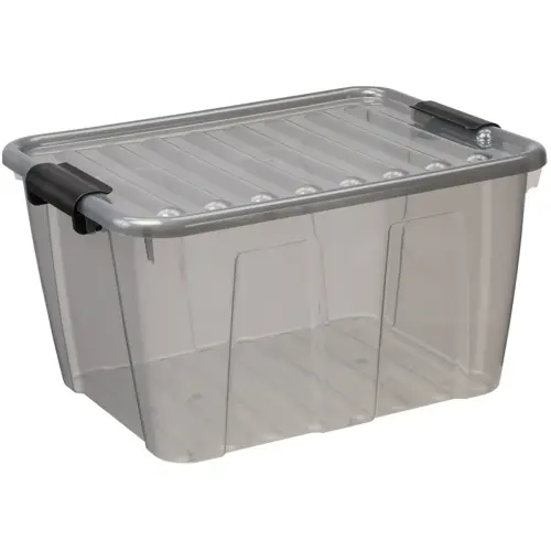 Boîte de rangement HOME BOX, 30 L, transparent - Plast Team