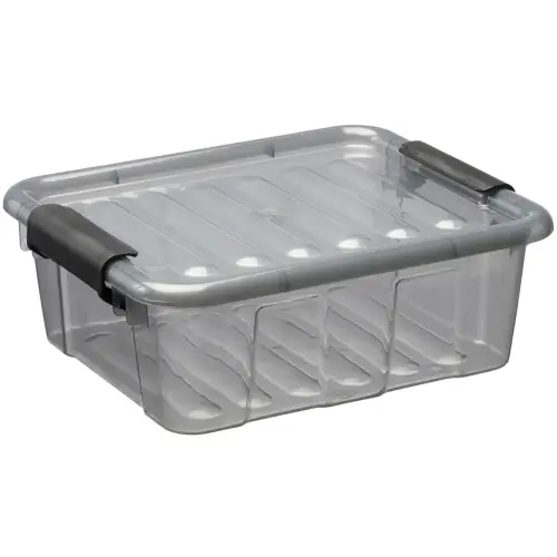 Boîte de rangement HOME BOX, 3 L, gris translucide - Plast Team