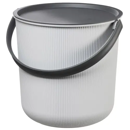 Seau de rangement AKITA, 53 litres, gris nuage - Plast Team