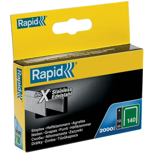 Agrafes fil plat n140, 10 mm, grand paquet - Rapid Tools