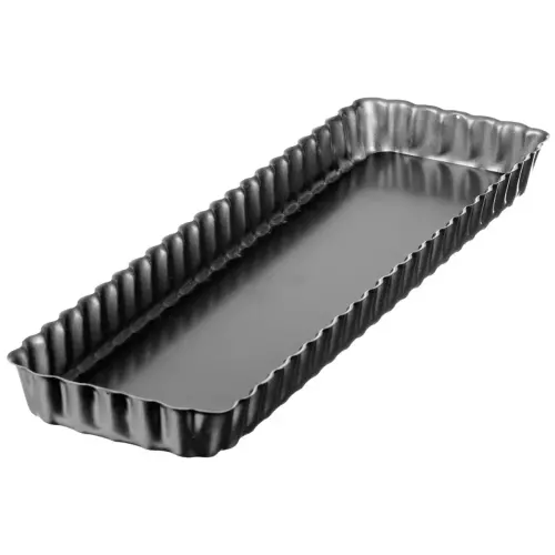 Moule &agrave; tarte, carr&eacute;, acier carbone, gris - Gastromax 