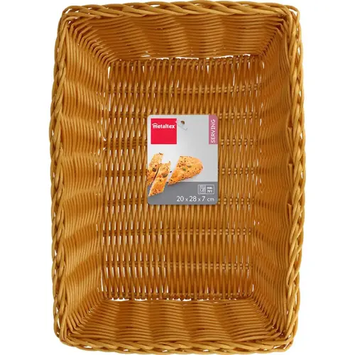 Corbeille à pain, rectangulaire, plastique, beige - Metaltex