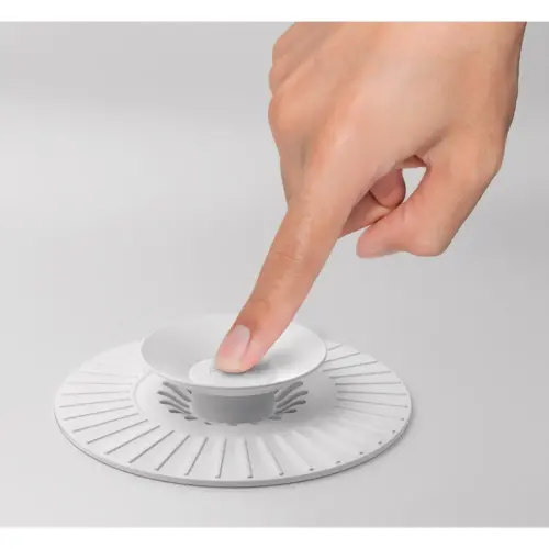 Bouchon d'évier universel, silicone, blanc - Metaltex