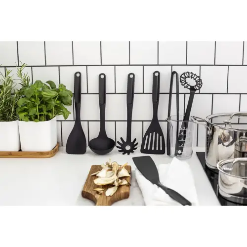 Spatule avec fentes, noir - Gastromax 