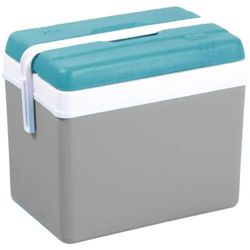 Glacière, plastique, 35 litres, gris / bleu lagune - Eda Fontaine