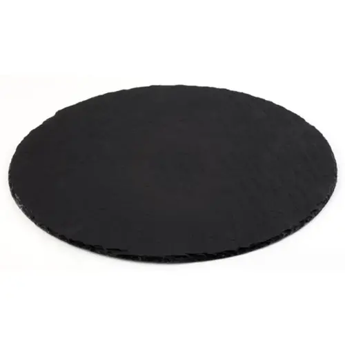 Plat en ardoise naturelle, diam&egrave;tre 220 mm, anthracite - APS 