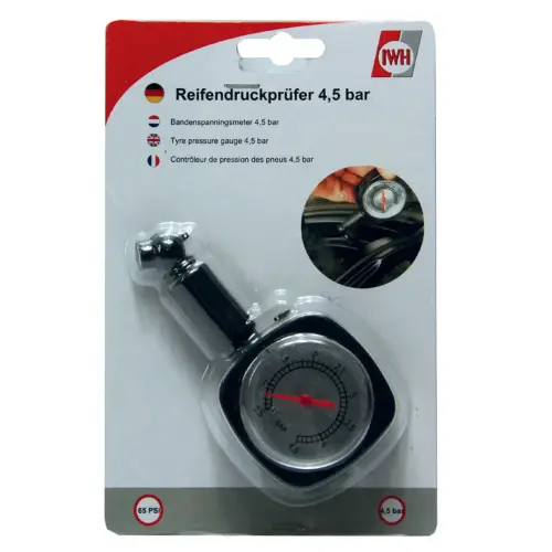 IWH Manom&egrave;tre pour pneu, analogue, 4,5 bars 