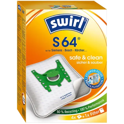 swirl Sac d'aspirateur S 64, avec filtre MicroporPlus 