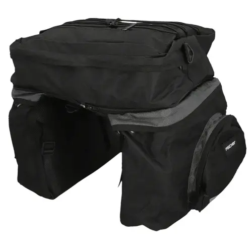 Sacoche pour porte-bagages de vélo - 3 sacs - Noir - Fischer