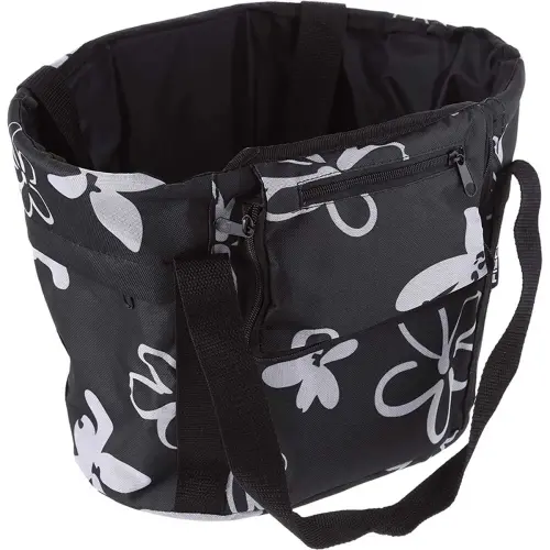 FISCHER Sac de courses pour guidon de v&eacute;lo, noir / blanc 