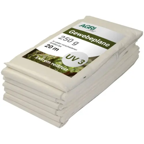 AGRIplus Bâche toile avec oeillets, 4 x 6 m, 250 g/m2, bleu