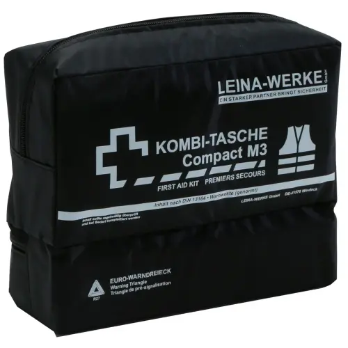 Sacoche de voiture LEINA Compact M3, contenu DIN 13164, noir