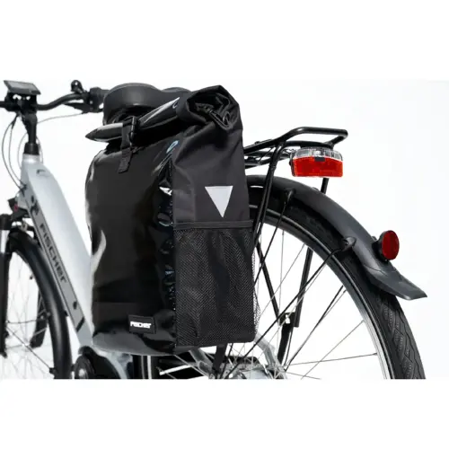 FISCHER Sacoche de vélo type coursier, noir