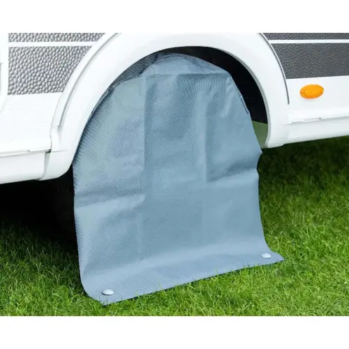 cartrend Housse de protection de roue, en polyester, gris 