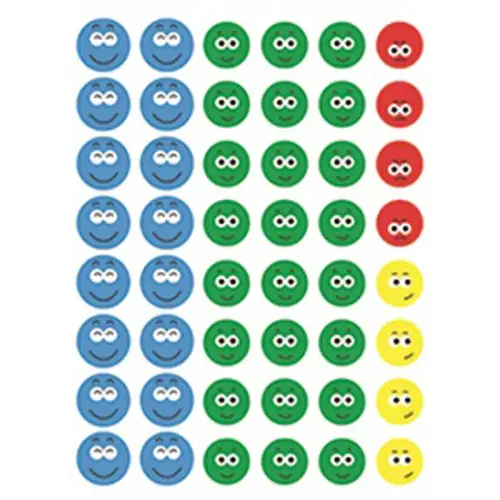 Gommettes Sourire II 3 feuilles - Apli 
