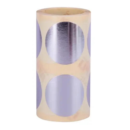 Rouleau gommettes rondes Ø 45 mm argent - Apli