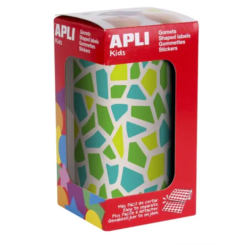 Rouleau de gommettes mosaiques bleu vert 2460 unités - Apli