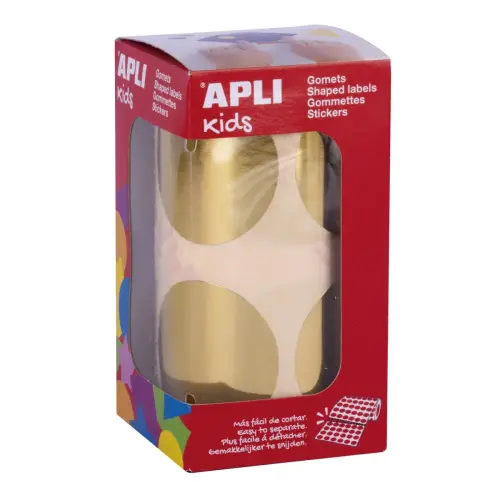 Rouleau gommettes rondes Ø 45 mm or - Apli