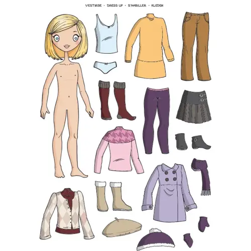 Gommettes th&eacute;matiques r&eacute;alistes La mode pour les filles 2 feuilles - Apli 