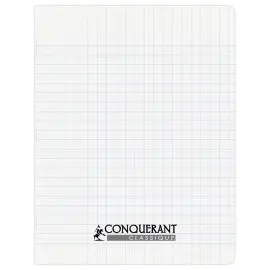 Cahier polypropyl&egrave;ne piq&ucirc;re Sey&egrave;s - A5+ 90g - 96 pages - Incolore - Conqu&eacute;rant 