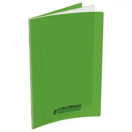 Cahier polypropyl&egrave;ne piq&ucirc;re Sey&egrave;s - A4 90g - 48 pages - Vert - Conqu&eacute;rant 