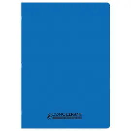 Cahier polypropyl&egrave;ne piq&ucirc;re Sey&egrave;s - A4 90g - 96 pages - Bleu - Conqu&eacute;rant 