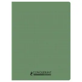 Cahier polypropyl&egrave;ne piq&ucirc;re Sey&egrave;s - A4+ 90g - 96 pages - Vert - Conqu&eacute;rant 