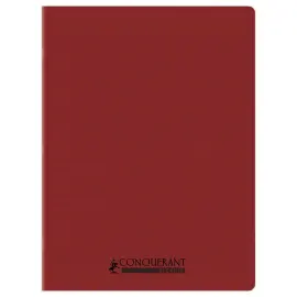 Cahier polypropyl&egrave;ne piq&ucirc;re Sey&egrave;s - A4+ 90g - 96 pages - Rouge - Conqu&eacute;rant 
