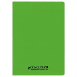 Cahier polypropyl&egrave;ne piq&ucirc;re Sey&egrave;s - A4 90g - 96 pages - Vert - Conqu&eacute;rant 