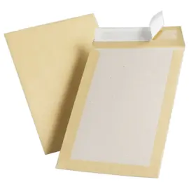 100 Pochettes avec dos renforc&eacute; en carton rigide - 120g - 260 x 330 mm - Papier brun - GPV 