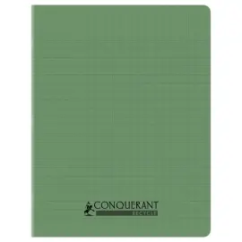 Cahier polypropyl&egrave;ne piq&ucirc;re Sey&egrave;s - A5+ 90g - 96 pages - Vert - Conqu&eacute;rant 