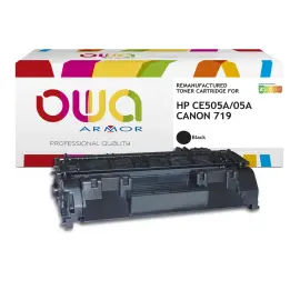 Toner &eacute;q. HP CE505A, CANON 719 - Noir - OWA 