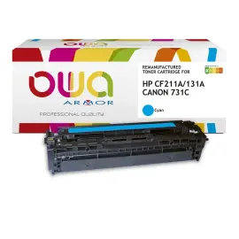 Toner &eacute;q. CANON 731C, HP CF211A - Cyan - OWA 