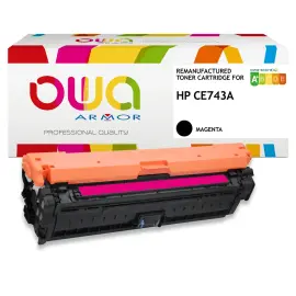 Toner &eacute;q. HP CE743A - Magenta - OWA 