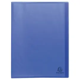 Prot&egrave;ge-documents plastique recycl&eacute; - 80 vues - Bleu - EXACOMPTA 