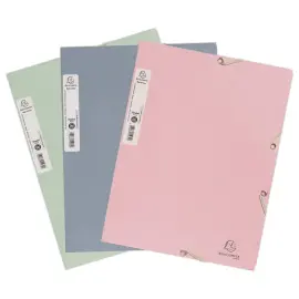 Chemise &eacute;lastiques 3 rabats AutentiK - Carte recycl&eacute;e - EXACOMPTA 