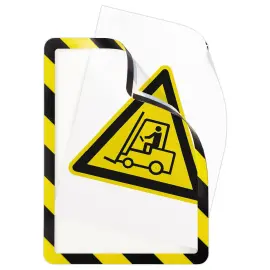 2 Pochettes repositionnables A4 pour affichage TARIFOLD - Jaune & noir 