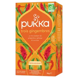 20 Sachets d'infusions bio - Trois gingembres - Pukka 